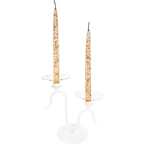 Candelabro Moderno de Cristal Claro para Dos Velas Cover
