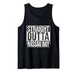 tipografia vintage grunge straight outta nassau bay canotta