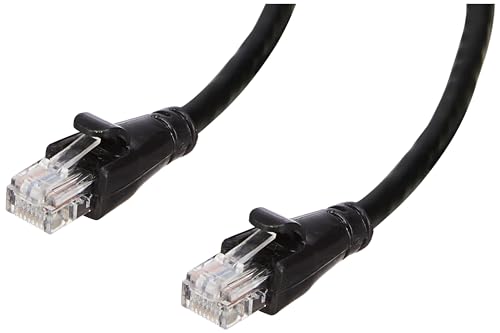 Image of amazon basics RJ45 Cat-6 Ethernet Patch /LAN Cable for Personal Computer - 5 Feet (Black)