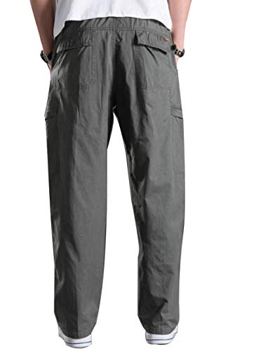 Men's Straight-fit Stretch Cargo Pant Relaxed Fit Elastic-Waist Travel Pant4