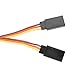 GTIWUNG 6 Stück Premium Servo Y Verlängerungskabel, 22AWG 60 Kerne, 150mm 1 auf 2, 3 Pin JR Stecker für RC Flugzeug