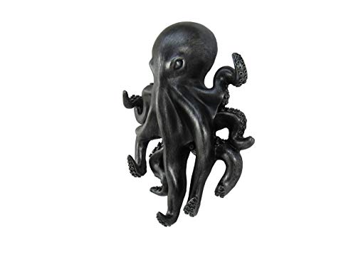 World Of Wonders Octopus Decorative Wall Sculpture Key Holder | Nautical Decor Decorative Wall Hooks For Keys | Living Room Wall Decor And Beach Office Decor - 9" #TOP2