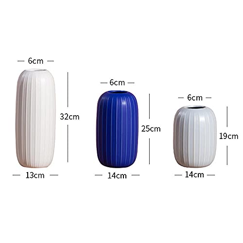 Vaas, Streep Moderne Kunsten Decoratie Vaseswater CultivationPlants Pot voor thuiskantoor boekenplank tafel centerpieces decoratie - Afbeelding 3