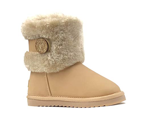 Image of REDVOLUTION Kids Boots Toddler Girls Cute Butterfly Bow | PomPom PU leather Boot (Toddler /Small Kid)