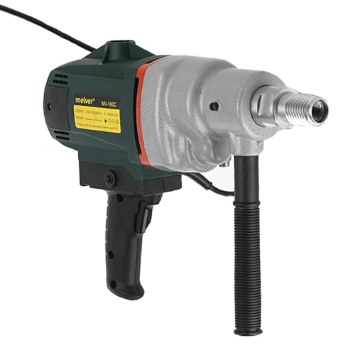 MELVER Kernbohrgerät Handgeführt 2300 W - Diamant Kernbohrmaschine mit PRCD-Schutzschalter - Kernbohrgerät 1400 RPM für Nass und Trockenbohrungen