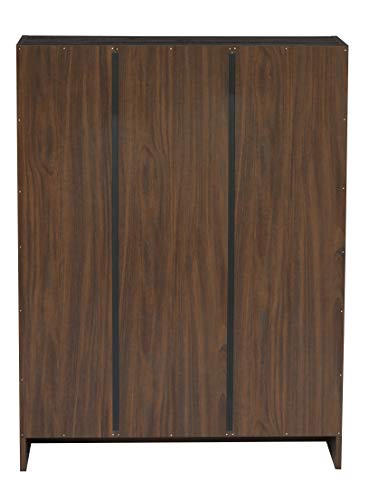 Image of DeckUp Muvo 3-Shelf Engineered Wood Book Shelf and Display Unit (Walnut, Matte Finish)