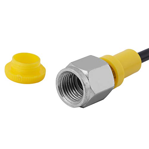 Tuyau de Test de Pression Hydraulique, 2m/6FT, M16 x 2-1/4BSP, Noir, Renforcé de Fibres, 64Mpa, Nylon, Polyuréthane