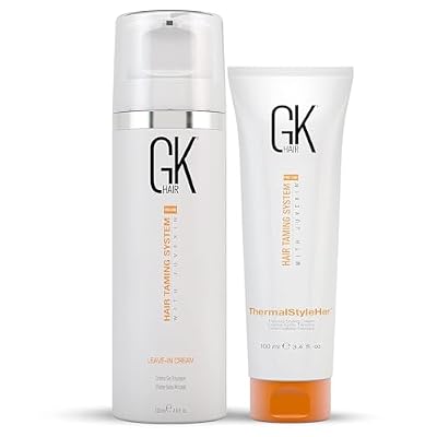 GK HAIR Global Keratin Leave in Conditioner Cream 130ml For Detangling Smoothing Strengthening Moisturizing & Frizz Control-ThermalStyleHer - 100ml/3.4oz