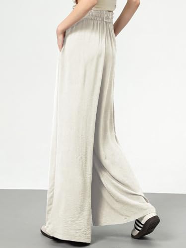 Image of KOTTY Women's Solid|Drawsting|Front Pocket|Wide Leg Style|High Rise|Casual Pant