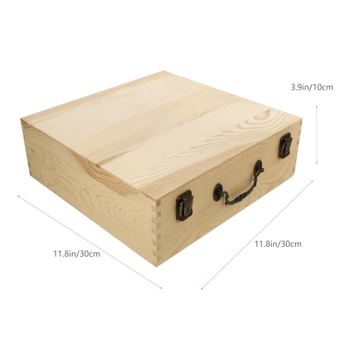 Décoration intérieure : boîte de rangement en bois vintage spacieuse