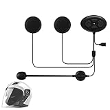Motorcycle Helmet Bluetooth Headset,Bluetooth 5.0 Waterproof Sports Headset,Automatic Answering,Speakers Hands Free,Motorcycle Communication System with Noise Reduction Function