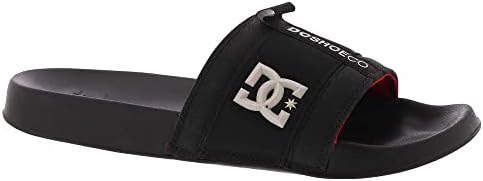 DC Men's Slide Sandal, Black/Grey/Red, 6 | Image 3