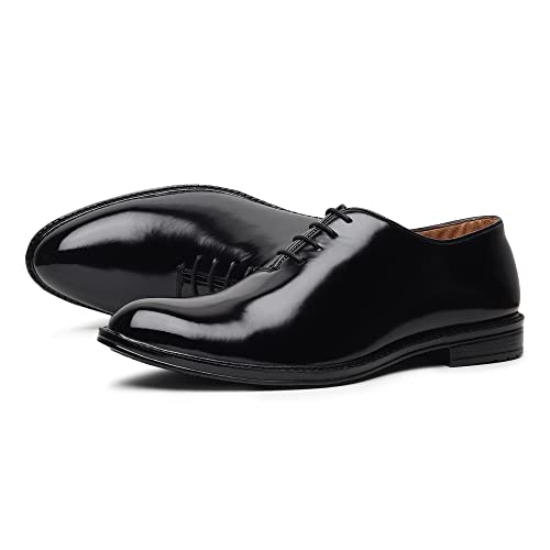 Image of Zixer Synthetic Leather Mens Formal Shoes || Office Formal Shoes Men Stylish|| Formal Shoes for Men Patent Leather Lace Up Party Formal Shoe