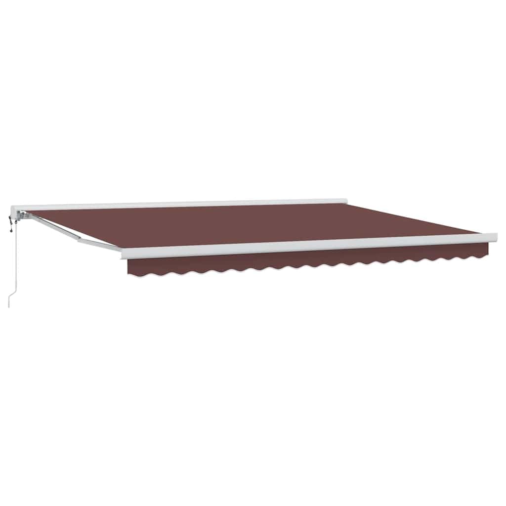 Markise Kurbel Aluminiumrahmen Braun 450x300 cm
