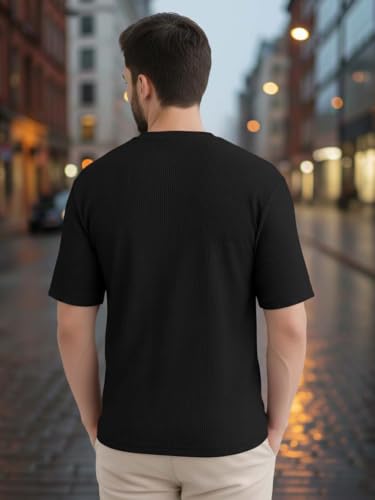 Image of Leriya Fashion Men Poly Cotton Fabric, Half Sleeve, Lightweight, Breathable, Everyday Wear, S-4XL