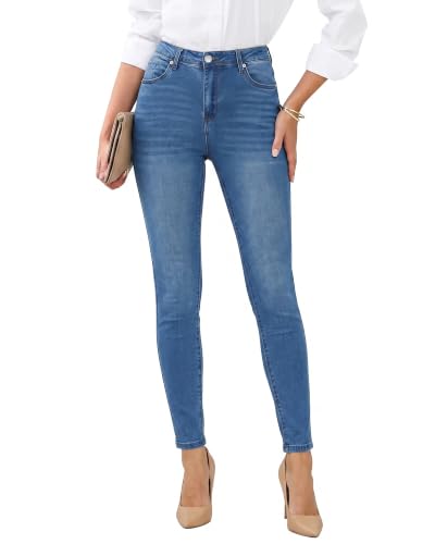 Image of GRAPENT Skinny Jeans for Women High Waist Stretchy Classic High Rise Slimming Jeggings Denim Trousers Pants