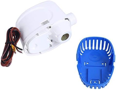 Amarine Made 12V 1100 GPH Auto Submersible Boat Bilge Water Pump with Float Switch 3/4 inch Outlet, Automatic All-in-one 3.2A Ignition Protected Marine Emergency Pump for Saltwater Freshwater Bue