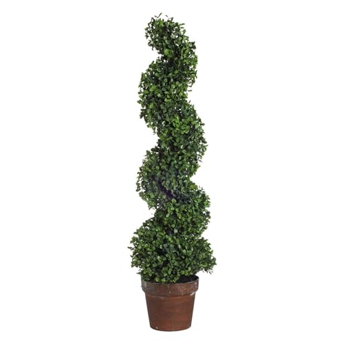 Spiral Boxwood Artificial Potted Tree - 3'