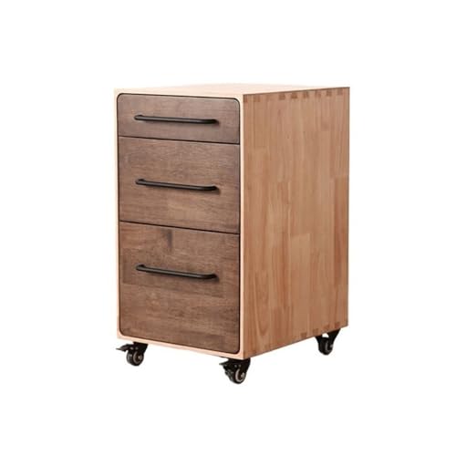 XXAD553TY Ahorro de Espacio Debajo de la Mesa Gabinete Almacenamiento Madera Cajón Cajonera Archivador Eliminación Mesa bajo extraíble Lateral(Bruin)