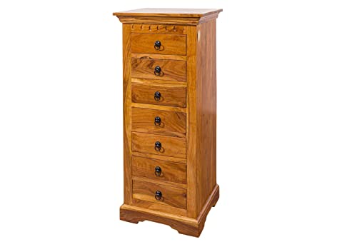 MASSIVMOEBEL24.DE Commode 47x43 Acacia laqué Miel Oxford #0523