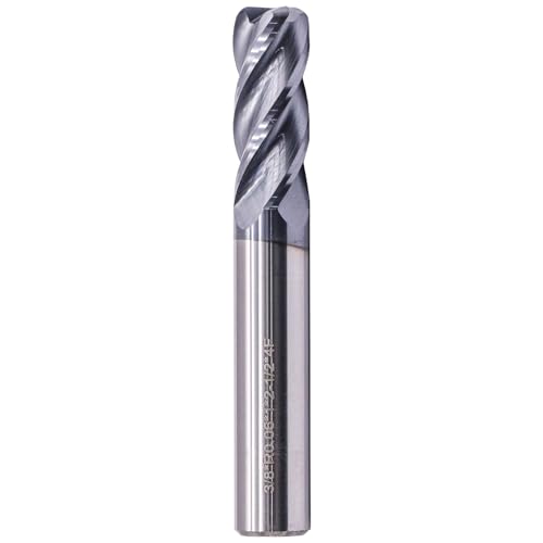 Image of 3 /8 inch 4 Flute Solid Carbide End Mill, 0.06 inch Corner Radius, AlTiN Coated | 30 Degree Helix, 3 /8 inch Cutting Diameter, 3 /8 inch Shank Diameter, 1 inch Length of Cut, 2-1 /2 inch Overall Length