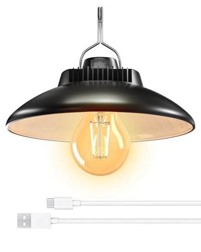 BrightArk Campinglampe Aufladbar, LED Campingleuchte mit 2600 mAh Akku, IPX4 Wasserdicht Camping Licht, 2 Lichtmodi, Zeltlampe zum Aufhängen für...