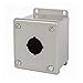 Siemens P30EMS01P Heavy Duty 30mm Pushbutton Station, NEMA 12/13, Metal, Gray, 1 Hole, Empty Enclosure, Retail Packaging (P30EMS01)