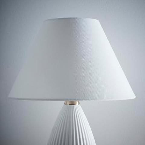 K LIVING Traditional Coolie Lampshade in White Cover
