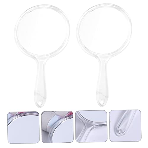 Espejo de Maquillaje Portátil de Mano Blanco con Luz LED miniatura 7