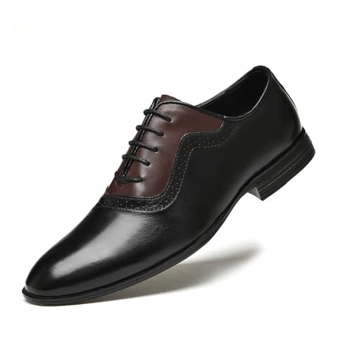 Men's Genuine Leather Oxford Dress Shoes Classic Lace-Up Comfortable Business Tuxedo Shoes3
