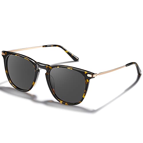 CARFIA Small Face Acetate Polarized Sunglasses for Women UV Protection, Retro Trendy Eyewear Metal Bridge Brow Ladies Sunnies3