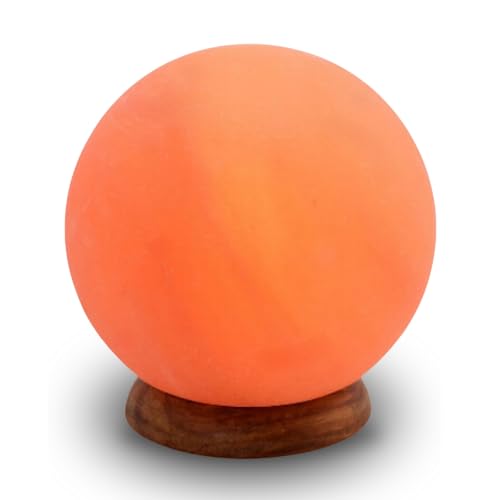 Lámpara de sal Moon   Bombilla y cable incluidos   Iluminación natural   Decoración zen y purificación del aire   Himalaya de Salt Range Pakistán, cristal de sal   Natural   1,9 kg   Zen'Light