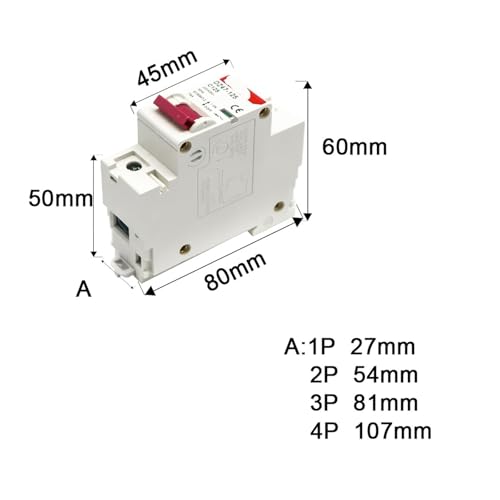 Disjoncteur de type C DZ47 pour éviter les pannes et surcharges 400V - 4