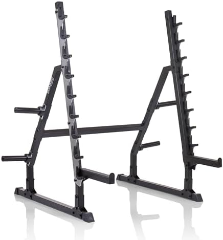 HAMMER RA80 Barbell Rack, 23 Adjustable Spotters, Dumbbell Stand, 250 ...