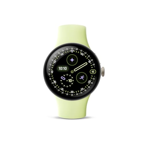 Google O[O Pixel Watch 4 (41 mm) Champagne Gold A~P[X/Lemongrass ANeBu oh Wi-Fi GA06002-US