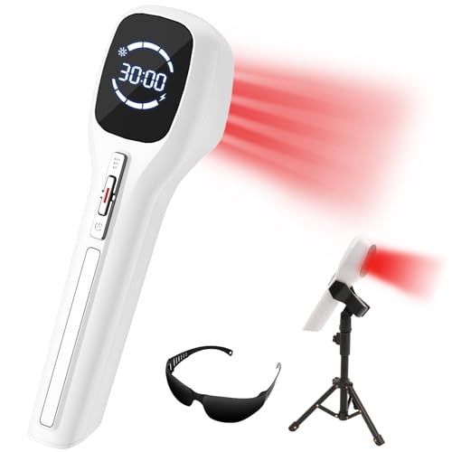 Giiqeny RED Light Device lllt Low Level Therapy Device with (4x808nm +14x650nm) Cold Laser Therapy Relieve Fatigue Red Light Therapy is Available in A Variety of Modes for Use on Humans/Pet