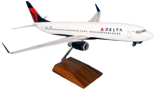 Daron Skymarks Delta 737-800 Model Kit with Gear and Wood Stand (1/100 Scale)