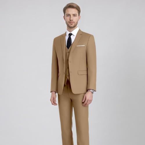 Mens Suits 3 Piece Slim Fit Formal Suits for Men Wedding Business Prom Tuxedo 2 Button Jacket Vest Pants Set2