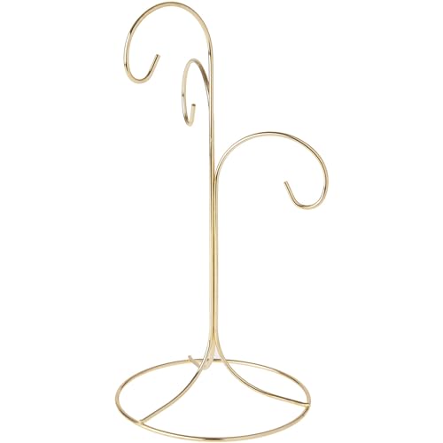 Bard's 3 Tiered Gold-toned Ornament Stand Tree, 10.75