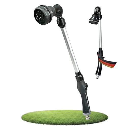 rainfactory Gießstab für Garten-Schläuche | 7 Sprühmodi | Langlebiges Aluminium mit Metall BSP-Adapter - Präzise Bewässerung für Blumen & Beete | Comfort-Multibrause