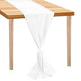 🌷【Suave y suave】El camino de mesa de gasa es liviano y no tiene arrugas. La tecnología de corte por calor sin costuras hace que este mantel sea más liso y suave que los manteles de algodón tradicionales. El mantel tiene una buena caída y puede caer naturalmente sobre el borde de la mesa.
