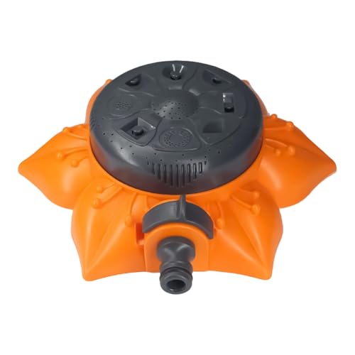 Aspersor para Patio, Cabezal de pulverización Ajustable de 8 Modos, 19,5 cm, de riego de césped, Accesorio de Manguera de jardín, Base Resistente, para macizos de Flores, Maceta elevada