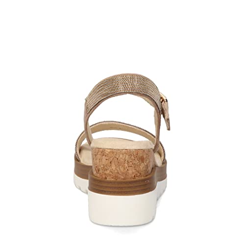 VANELi Womens Cedra Metallic Rhinestone Casual Sandals Casual Mid Heel 2-3" - Brown4