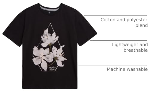 Image of Volcom Girls Shirts - Casual Crewneck Short Sleeve Graphic Tee Trendy Tops - Breathable Girls Summer Clothes