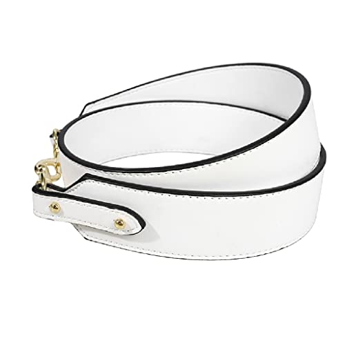 Bolso de hombro de cuero con cadena para diario y eventos con correa ancha intercambiable