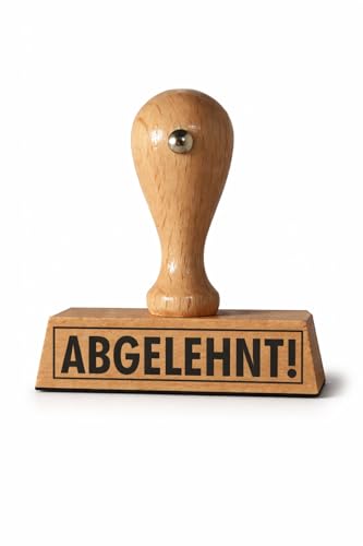 Holzstempel ABGELEHNT – Sprüche-Stempel für Büro, Verwaltung...
