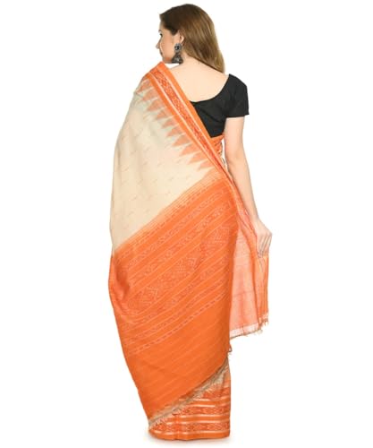 Image of Nuapatna Cotton Saree of Odisha Ikkat Orissa Traditional Handloom Sari | Bomkai | Pata | Nuapatana | sambalpuri saree | khandua patta sare | without Blouse S6