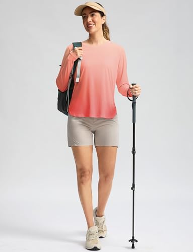 Image of Women's Sun Shirts UPF 50+ Long Sleeve UV Protection Shirt Lightweight Quick Dry Workout Hiking Tops for Women