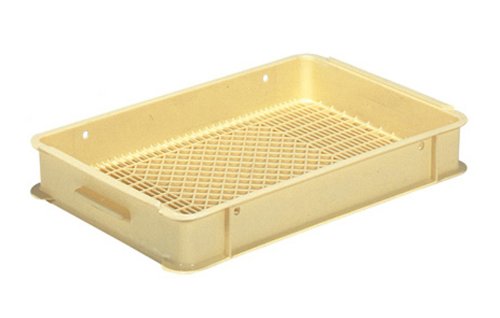 Amazon｜サンコー PP 大型 番重(底面メッシュ)クリーム B-3｜バット