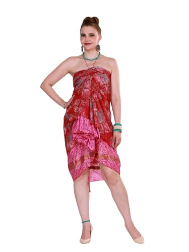 Wevez® Wholesale Lot of 10 Pcs Indian Printed Reversible Art Silk Wrap Around Skirts4